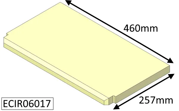 Parkray Aspect 6 (Non Eco) Base Fire Brick -  ECIR06017
