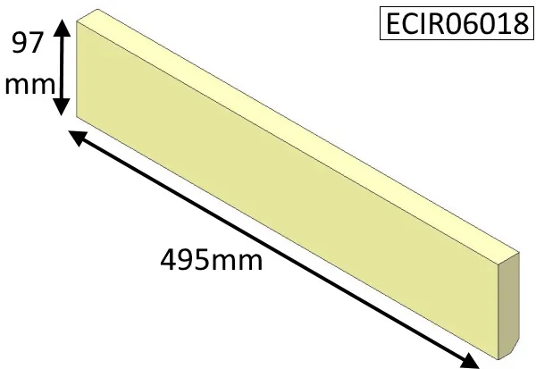 Parkray Aspect 6 (Non Eco) Lower Rear Fire Brick - ECIR06018