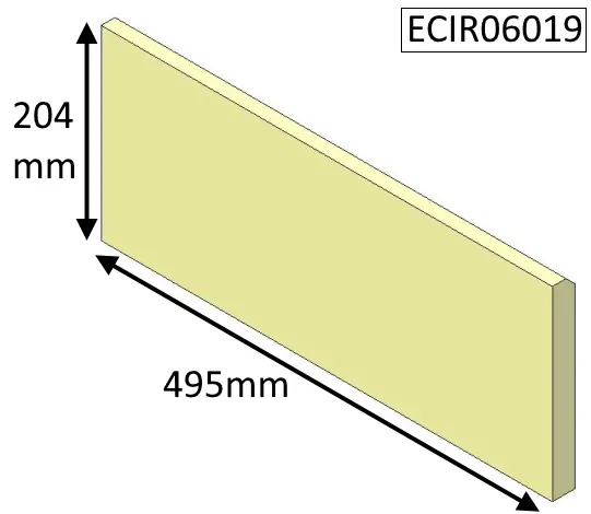 Parkray Aspect 6 (Non Eco) Upper Rear Fire Brick - ECIR06019
