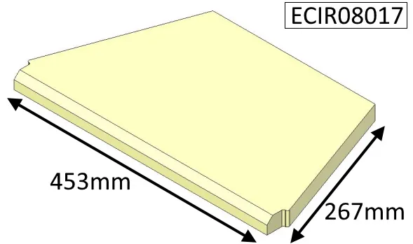 Parkray Aspect 8 (Non Eco) Base Fire Brick - ECIR08017