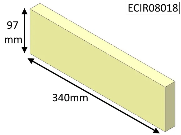 Parkray Aspect 8 (Non Eco) Rear Lower Fire Brick - ECIR08018
