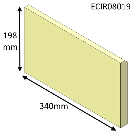 Parkray Aspect 8 (Non Eco) Rear Upper Fire Brick - ECIR08019
