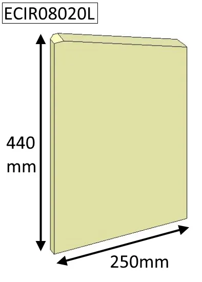 Parkray Aspect 8 (Non Eco) Left Hand Side Fire Brick - ECIR08020L