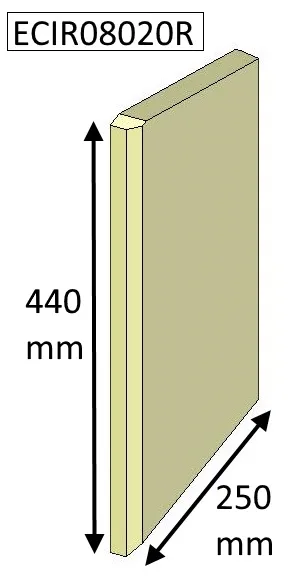 Parkray Aspect 8 (Non Eco) Right Hand Side Fire Brick - ECIR08020R