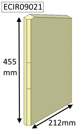 Parkray Aspect 9 Right Hand Side Fire Brick - ECIR09021