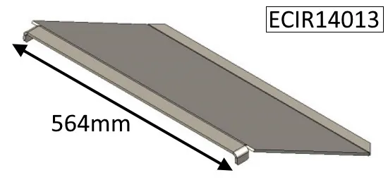 Parkray Aspect 14 (Non Eco) Baffle Plate - ECIR14013