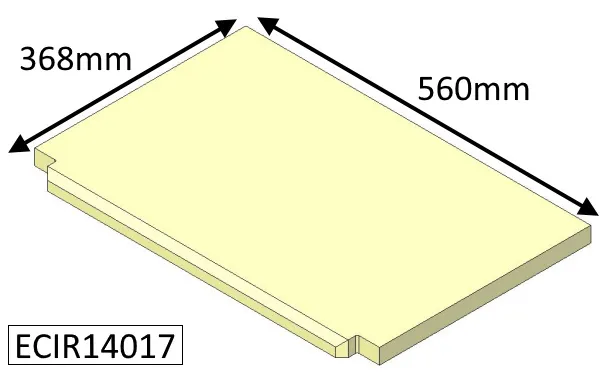 Parkray Aspect 14 (Non Eco) Base Fire Brick - ECIR14017