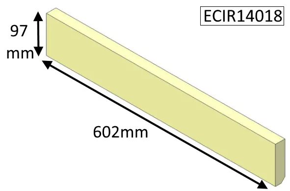Parkray Aspect 14 (Non Eco) Rear Lower Fire Brick - ECIR14018
