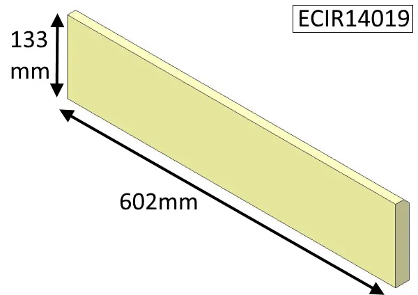 Parkray Aspect 14 (Non Eco) Rear Upper Fire Brick - ECIR14019