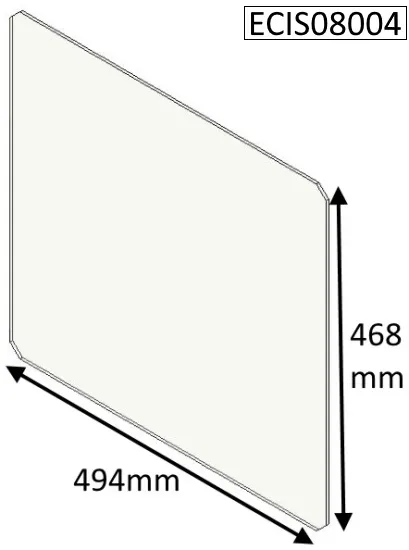 Parkray Aspect 8 (Non Eco) Replacement Glass - ECIS08004