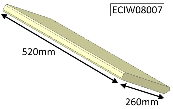 Parkray Aspect 8 Boiler Baffle Brick - ECIW08007