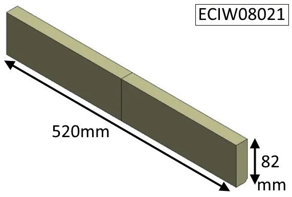 Parkray Aspect 8 Boiler Rear Lower Fire Brick - ECIW08021