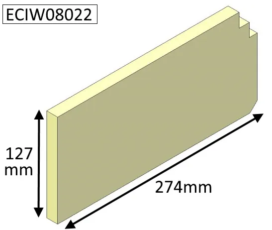 Parkray Aspect 8 Boiler Left Hand Side Lower Fire Brick - ECIW08022