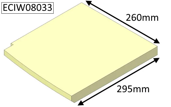 Parkray Aspect 8 Boiler Left Hand Base Fire Brick - ECIW08033