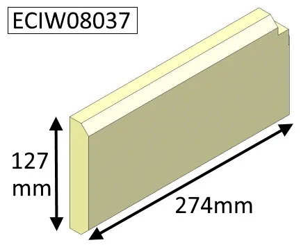 Parkray Aspect 8 Boiler Right Hand Side Lower Fire Brick - ECIW08037
