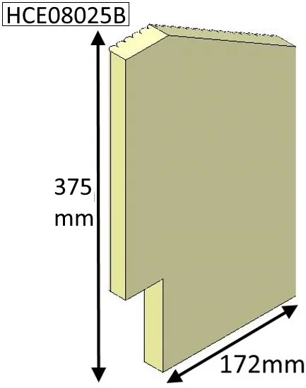 Cleanburn Skagen Right Hand Side Fire Brick - HCE08025B