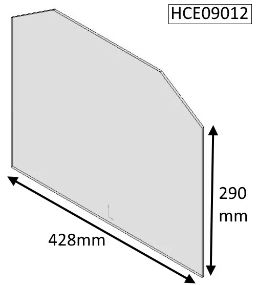 Cleanburn Sonderskoven 20B Inset Single Door (Old Door) Replacement Glass - HCE09012