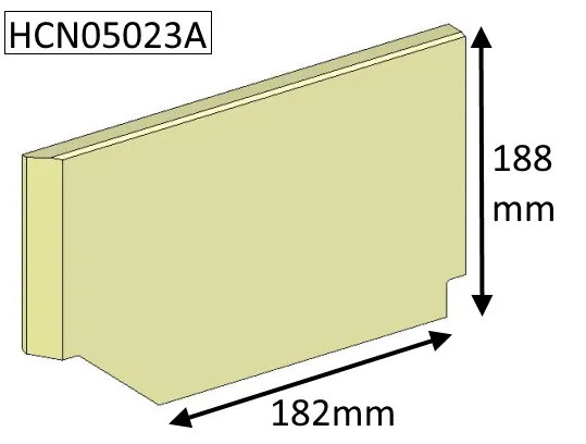 Cleanburn Sonderskoven 5 Inset Lower Left Hand (MKI) Side Fire Brick - HCN05023A