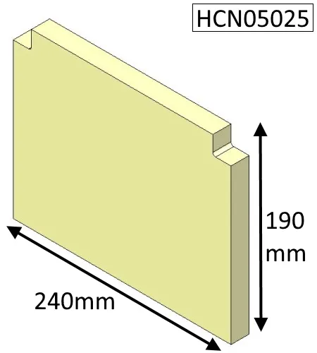 Cleanburn Sonderskoven 5 Inset Lower (MKI) Rear Fire Brick - HCN05025
