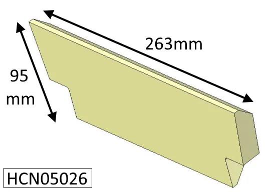 Cleanburn Sonderskoven 5 Inset Upper (MKI) Rear Fire Brick - HCN05026