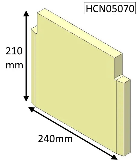 Cleanburn Sonderskoven 5 Inset Lower (MKII) Rear Fire Brick - HCN05070