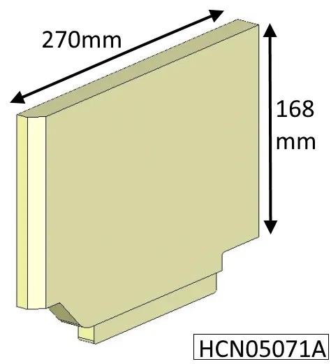 Cleanburn Sonderskoven 5 Inset Lower Left Hand (MKII) Side Fire Brick - HCN05071A