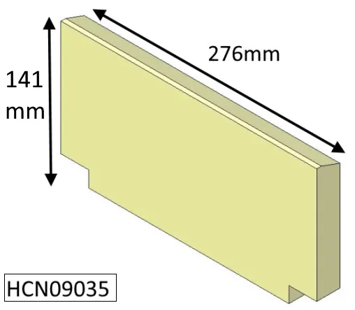 Cleanburn Sonderskoven 8 Inset Lower Rear Fire Brick - HCN09035