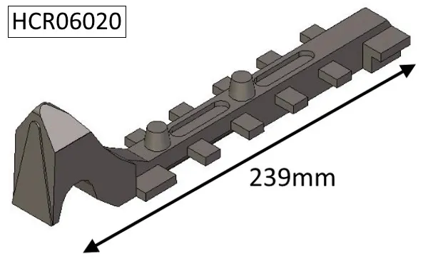 Hunter Herald 5 & 7 Inset Riddling Lower Grate Bar - HCR06020