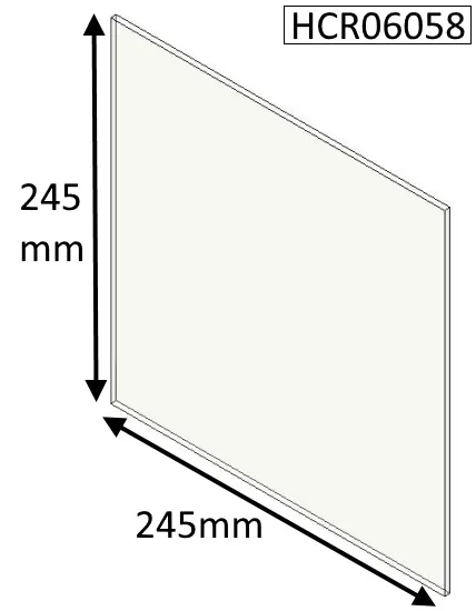 Parkray Consort 4 Double Sided Single Depth Hawk (Contemporary (D) Door) Replacement Glass - HCR06058