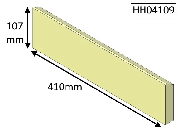 Eco Ideal Eco 1 Multifuel (CE and CEvII) Rear Fire Brick - HH04109