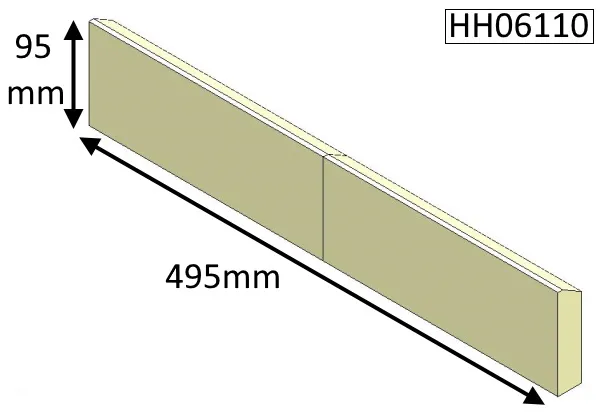 Parkray Consort 7 Multifuel (CE and CEvII) Rear Fire Brick - HH06110