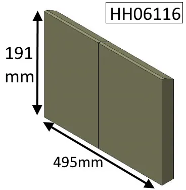 Parkray Consort 7 Wood (CEvII) Rear Fire Brick - HH06116