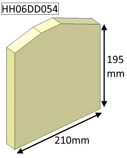 Parkray Consort 7 Double Sided Double Depth (CE and CEvII) Side Fire Brick - HH06DD054