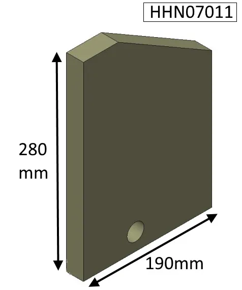 Parkray Consort 7 Inset Side Fire Brick - HHN07011