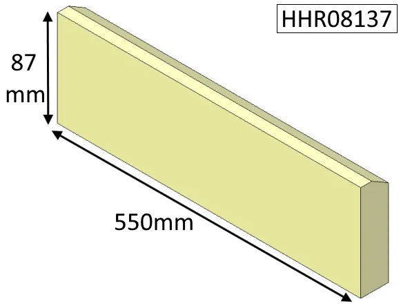 Parkray Consort 9 Multifuel (CE and CEvII) Rear Fire Brick - HHR08137