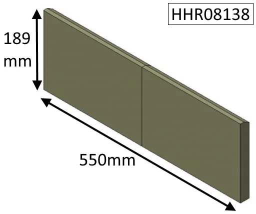 Parkray Consort 9 Wood (CE and CEvII) Rear Fire Brick - HHR08138