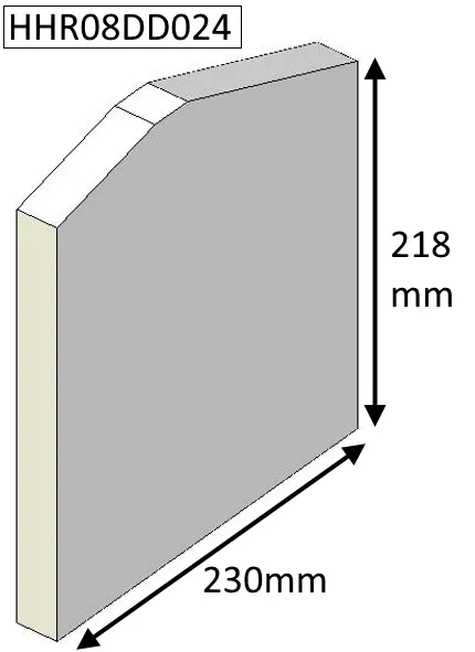 Parkray Consort 9 Double Sided Double Depth (CE and CEvII) Side Fire Brick - HHR08DD054