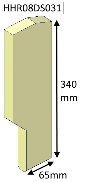 Parkray Consort 9 Double Sided Single Depth (CE and CEvII) Side Fire Brick  - HHR08DS031