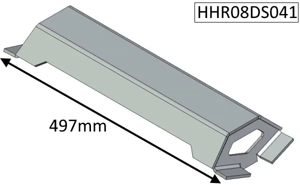Parkray Consort 9 Double Sided Single Depth (CEvII) Baffle Plate - HHR08DS041