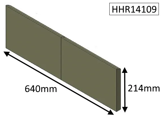 Parkray Consort 15 Wood(CEvII) Rear Fire Brick - HHR14109