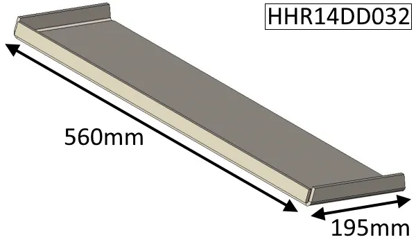 Parkray Consort 15 Double Sided Double Depth (CE and CEvII) Baffle Plate - HHR14DD032