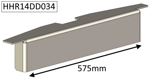 Parkray Consort 15 Double Sided Double Depth (CEvII) Side Plate  - HHR14DD034
