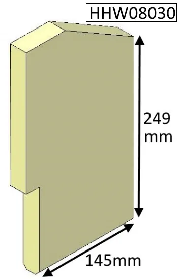 Parkray Consort 9 Slimline (CEvII) Side Fire Brick  - HHW08030