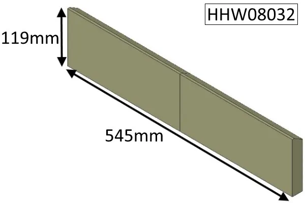Parkray Consort 9 Slimline Multifuel (CEvII) Rear Fire Brick - HHW08032