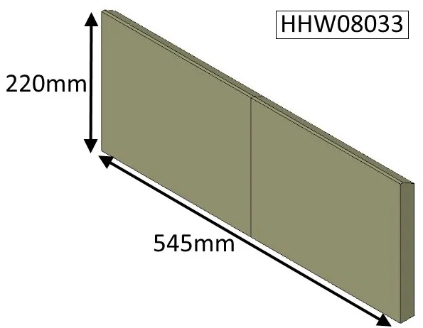 Parkray Consort 9 Slimline Wood (CEvII) Rear Fire Brick - HHW08033