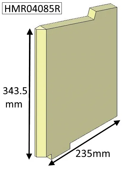 Di Lusso R4 Models Side Right Hand  Fire Brick - HMR04085R