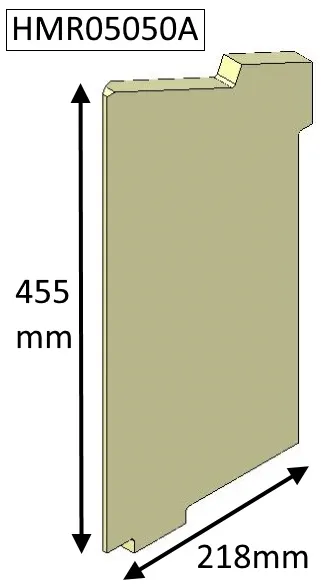 Di Lusso R5 Models Left Hand Side (Non Eco) Fire Brick - HMR05050A