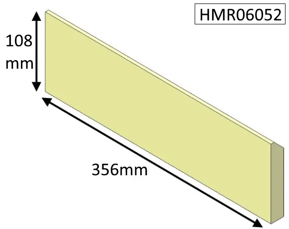Di Lusso R6 Inset Rear Centre (Non Eco) Fire Brick - HMR06052