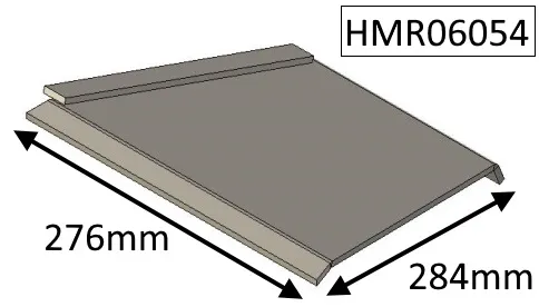 Di Lusso R6 Inset Right Hand Baffle Plate - HMR06054