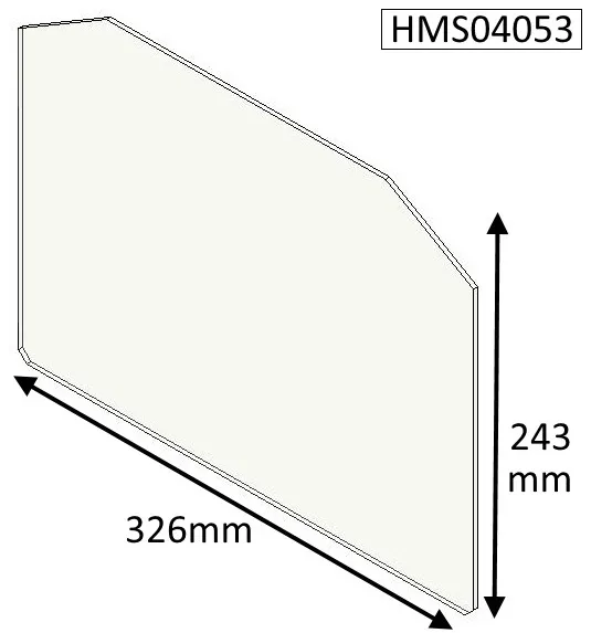 Cleanburn CB5 & CB7 (Single Door) Replacement Glass - HMS04053